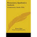 Elementary Qualitative Analysis: A Laboratory Guide (1916)