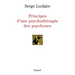 Principes d'une psychothérapie des psychoses