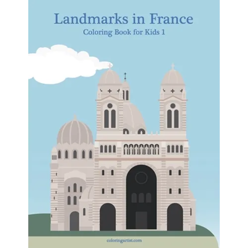 Landmarks in France Coloring Book for Kids 1