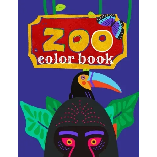 zoo color book: A Jumbo Children Coloring Book with 30 Large Pages .Animals Color and vocabulary. Boys and Girls, kids coloring books ages 3-6