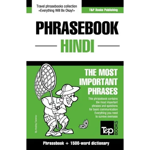 English-Hindi phrasebook and 1500-word dictionary