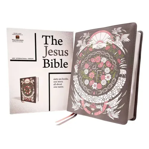 The Jesus Bible Artist Edition, Niv, Leathersoft, Gray Floral, Comfort Print