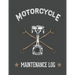 Piston and Wrench Motorcycle Maintenance Log