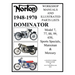 Norton 1949-1970 Dominator Workshop Manuals & Illustrated Parts Lists Model 7, 77, 88, 99, 650, Sports Specials, Manxman & Mercury