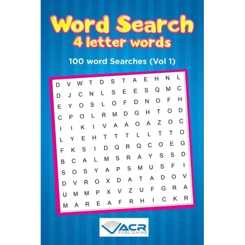 Word Search 4 letter Words: 100 Word Searches