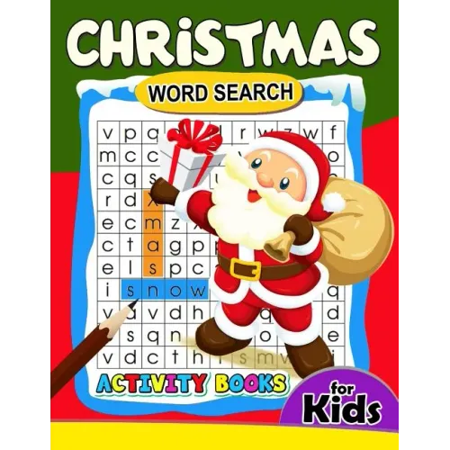 Christmas Word Search Activity Book for Kids: Activity book for boy, girls, kids Ages 2-4,3-5,4-8