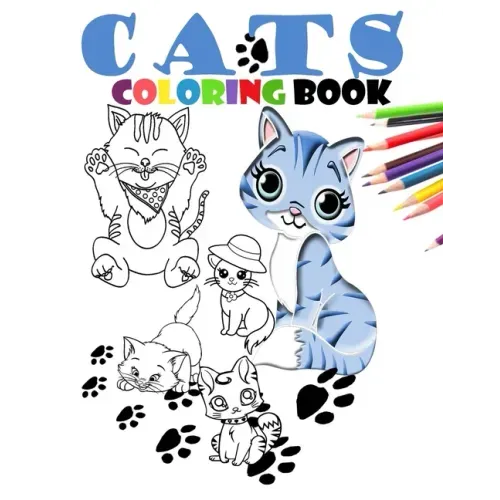 Cats coloring book: Cat coloring book for kids ages 4-8-10-12