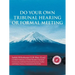 Do Your Own Tribunal Hearing or Formal Meeting