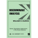 Discriminant Analysis