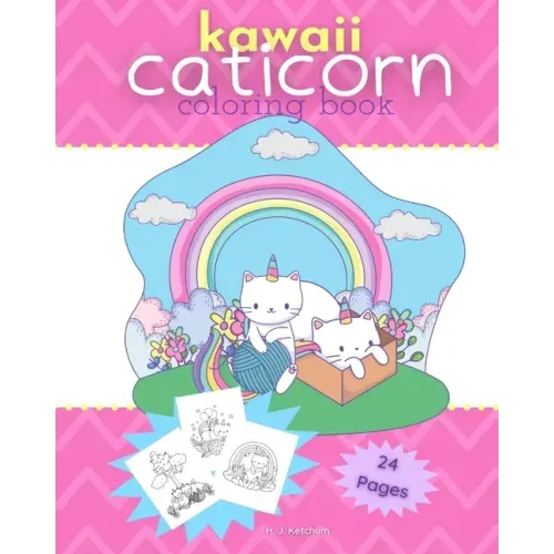 Kawaii Caticorn Coloring Book