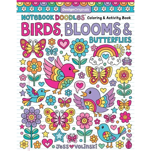Notebook Doodles Birds, Blooms & Butterflies: Coloring & Activity Book