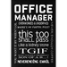 Office Rhetoric: Office Manager