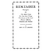 Remember: Thoughts on The End of Man, The Four Last Things, The Passion of Our Lord, Human Suffering, Humility and Patience