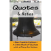 Quotes & Notes: Ben Franklin Edition / A Little Book of Quotes with a Place for Notes