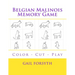 Belgian Malinois Memory Game: Color - Cut - Play