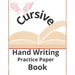 cursive hand writing practice paper book: activity book