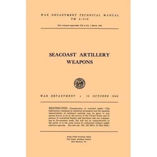 Seacoast Artillery Weapons