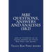 MBE Questions, Answers and Analysis (1&2): 90% of students in 50 states depend on Value Bar Prep law books!