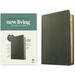 NLT Large Print Thinline Reference Bible, Filament Enabled (Genuine Leather, Olive Green, Red Letter)