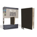 Niv, Thinline Reference Bible (Deep Study at a Portable Size), Genuine Leather, Calfskin, Black, Red Letter, Comfort Print