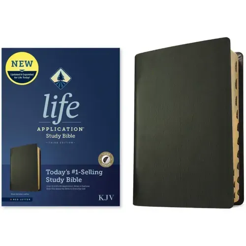 KJV Life Application Study Bible, Third Edition (Genuine Leather, Black, Indexed, Red Letter)