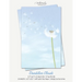 Dandelion Clouds Stationery Paper: Half Letter Size Paper, Flower Themed, Letter Writing Paper, 25-sheets