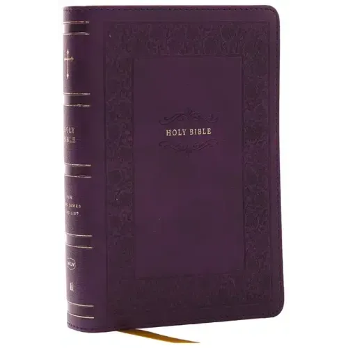 NKJV Compact Paragraph-Style Bible W/ 43,000 Cross References, Purple Leathersoft, Red Letter, Comfort Print: Holy Bible, New King James Version: Holy