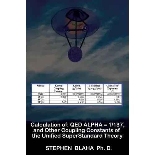 Calculation of QED α = 1/137, and Other Coupling Constants of the Unified SuperStandard Theory