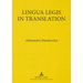 Lingua Legis in Translation: English-Polish and Polish-English Translation of Legal Texts