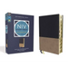 NIV Study Bible, Fully Revised Edition, Leathersoft, Navy/Tan, Red Letter, Thumb Indexed, Comfort Print
