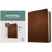 NLT Wide Margin Bible, Filament Enabled (Genuine Leather, Brown, Red Letter)