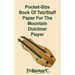 Pocket-Size Book Of Tab/Staff Paper For The Mountain Dulcimer Player