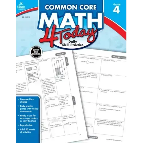 Common Core Math 4 Today, Grade 4: Daily Skill Practice Volume 7