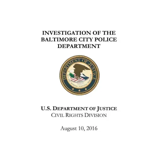 Investigation of the Baltimore City Police Department