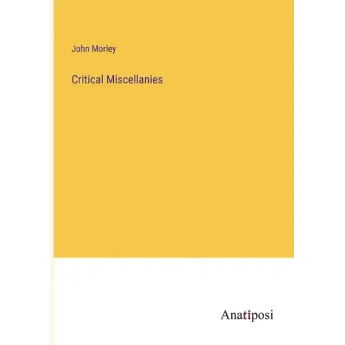 Critical Miscellanies