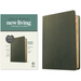 NLT Personal Size Giant Print Bible, Filament Enabled (Genuine Leather, Olive Green, Red Letter)