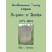 Northampton County, Virginia Register of Deaths, 1871-1896