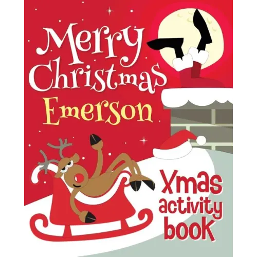 Merry Christmas Emerson - Xmas Activity Book: (Personalized Children's Activity Book)