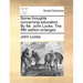 Some Thoughts Concerning Education. by Mr. John Locke. the Fifth Edition Enlarged.