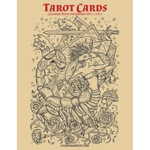 Tarot Cards Coloring Book for Grown-Ups 1, 2 & 3