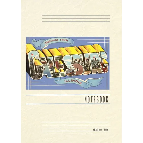 Vintage Lined Notebook Greetings from Galesburg, Illinois