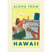 Vintage Lined Notebook Aloha from Hawaii, Hawaiian Girls Greeting Cruise Ship