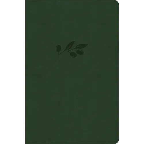 CSB Personal Size Giant Print Bible, Olive Leathertouch, Indexed