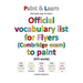 Official vocabulary list for Flyers (Cambridge exam) to paint