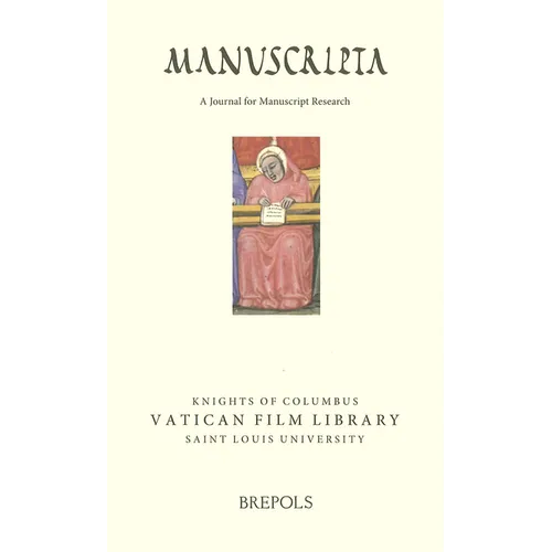 Manuscripta 63: 1 (2019)