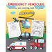 Emergency Vehicles Activity and Coloring Book for kids Ages 5 and up: Over 20 Fun Designs For Boys And Girls - Educational Worksheets