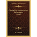 Catalog Des Antiquarischen Bucherlagers (1848)