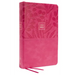 KJV Holy Bible: Large Print Single-Column with 43,000 End-Of-Verse Cross References, Pink Leathersoft, Personal Size, Red Letter, Comfort Print: King