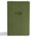 CSB Single-Column Personal Size Reference Bible, Olive Leathertouch