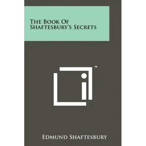 The Book Of Shaftesbury's Secrets